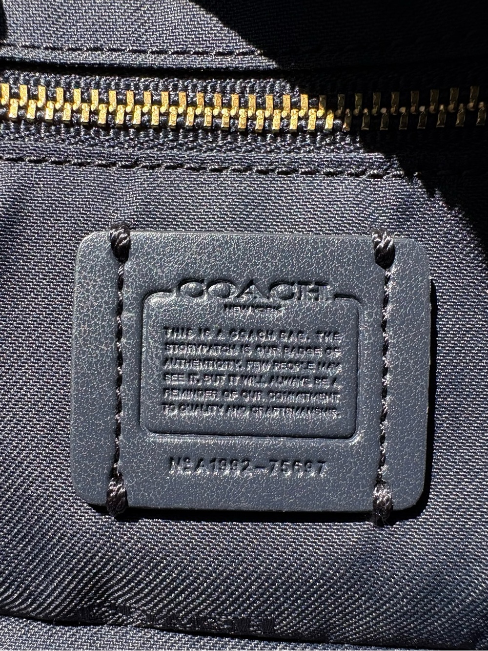COACH Whipstitch Dreamer 21 In Blue Colorblock Leather 75697 - Picture 11 of 13